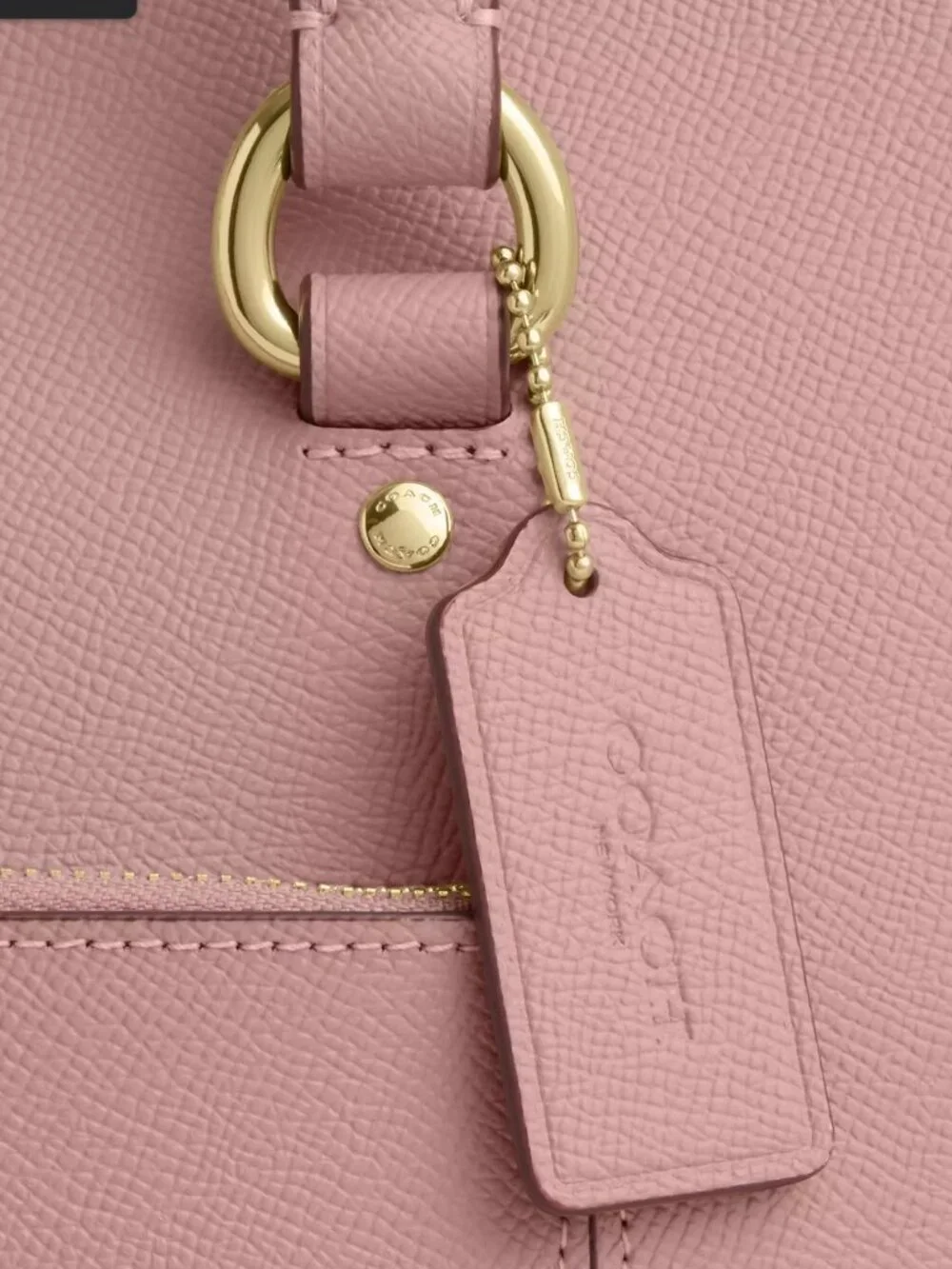 Coach CCD71 Station Crossgrain Leather Tote Bag in Carnation *SEALED*
